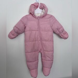 Baby Girls Old Navy Pink Snowsuit - Bunting - NWOT One Piece Snowsuit 6-12 month